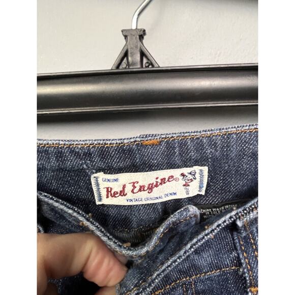 Red Engine Vintage Jeans Women's size 27 Cropped Dark Wash Denim Stretch Blue - Picture 4 of 11